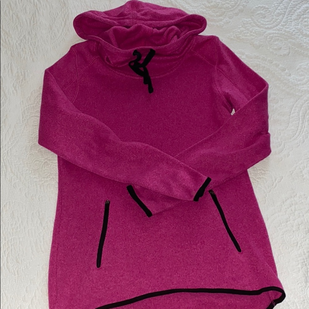 pink hoodie